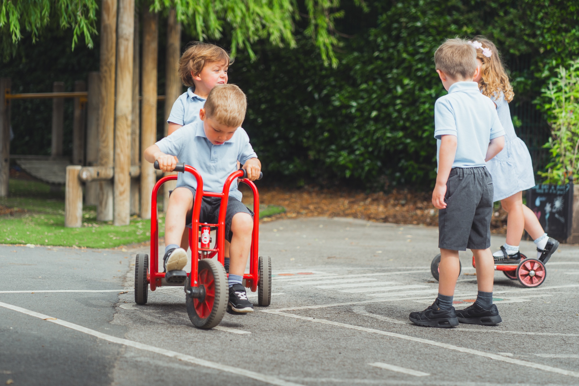students on playground at break time